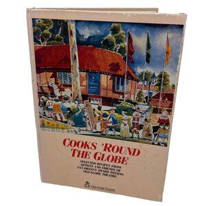 Vintage 1988 Cooks ‘Round The Globe Cookbook - Celebrity Signatures